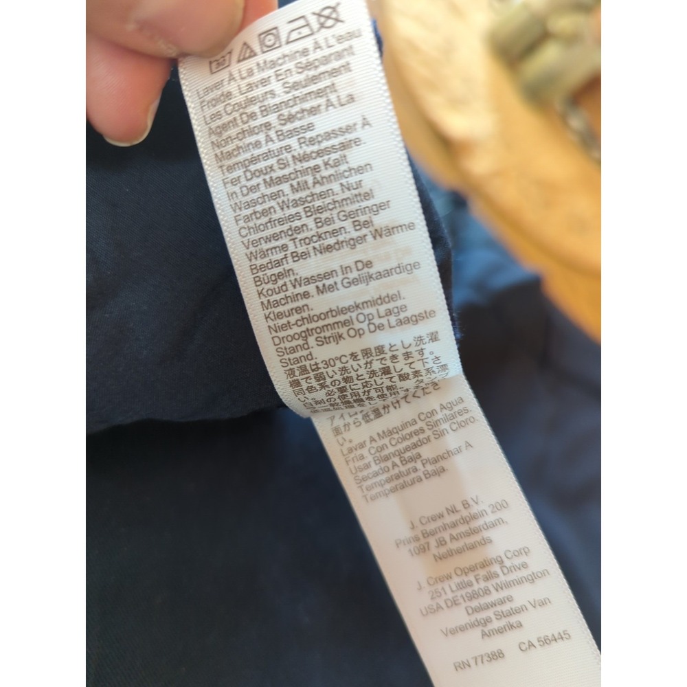 NWT Women's J Crew‎ Chino Shorts Size 2 NEW With Tags 7" Navy Blue Slash Pockets - Picture 4 of 8